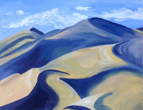 Great Sand Dunes National Park, acrylic on board; www.caitlinmarquis.com